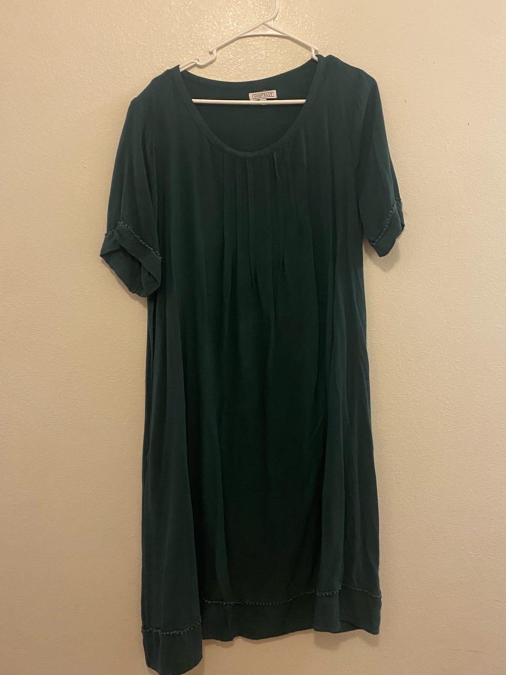 SweetSalt Nursing Forest Green Cotton Dress